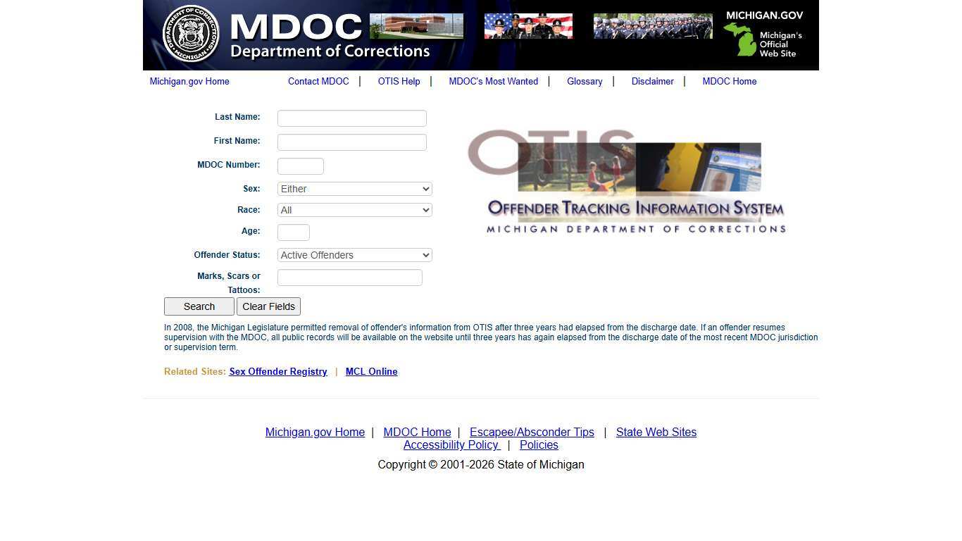 Offender Tracking Information System (OTIS)